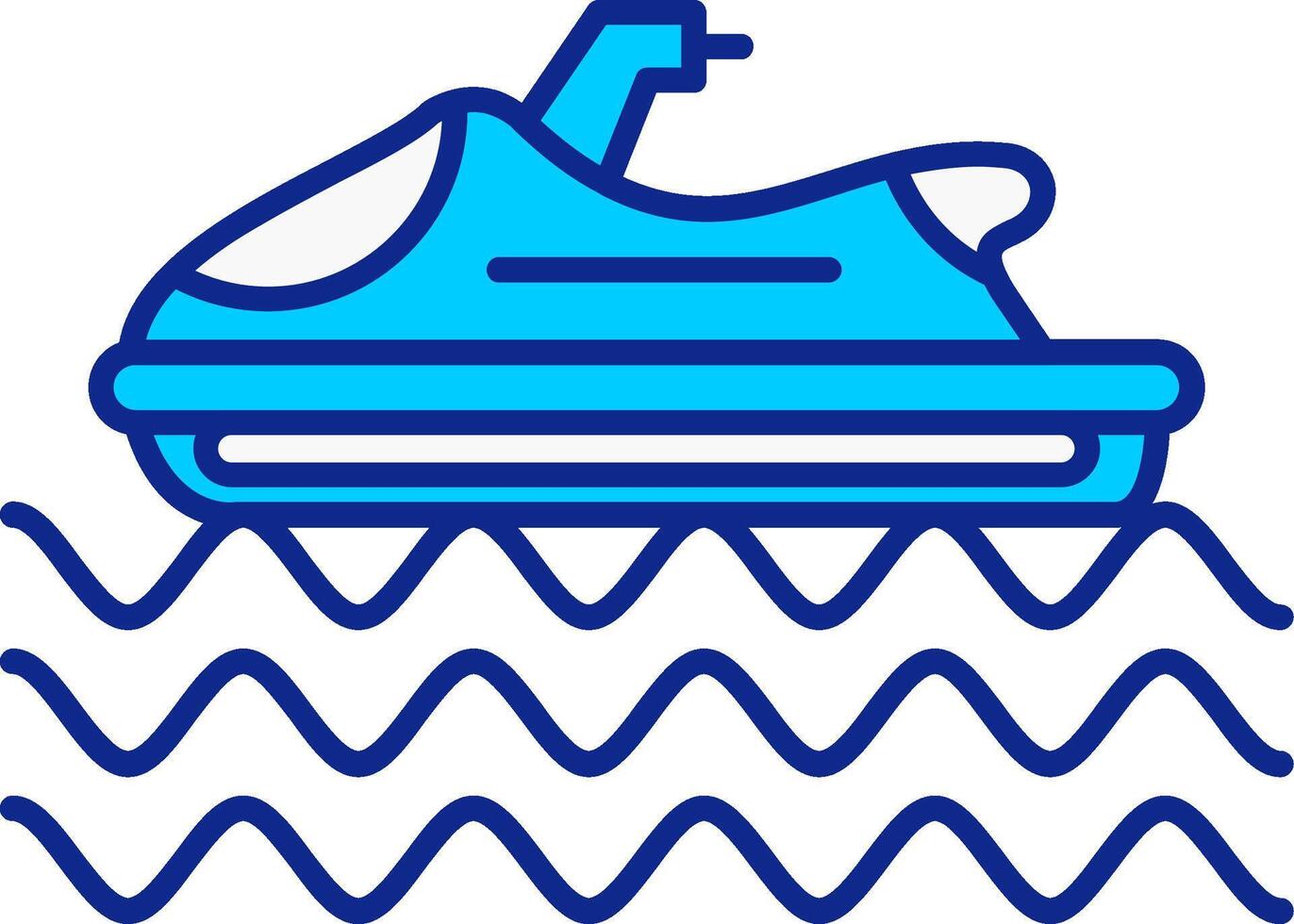 Parasailing Blue Filled Icon vector