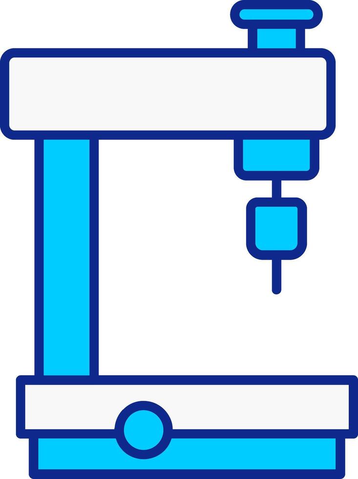 Milling Machine Blue Filled Icon vector