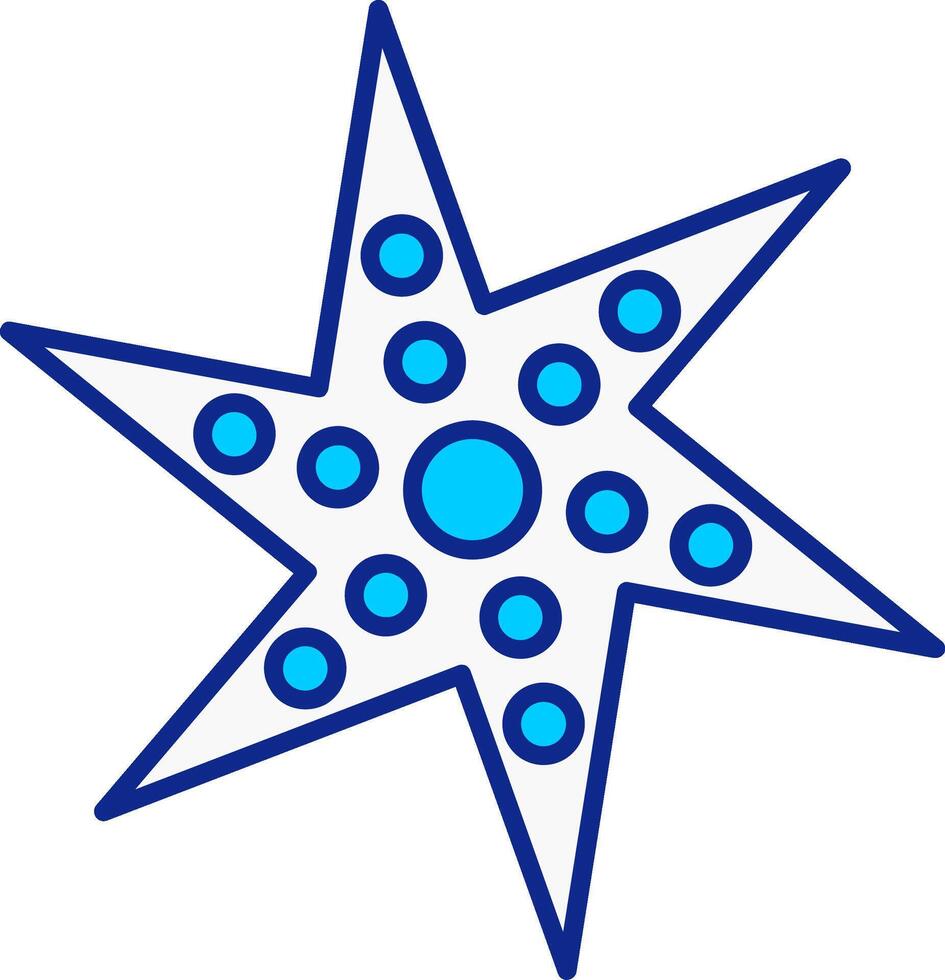 Starfish Blue Filled Icon vector