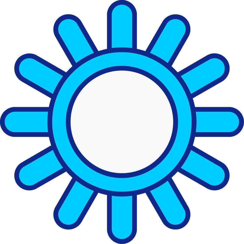 Sea Urchin Blue Filled Icon vector