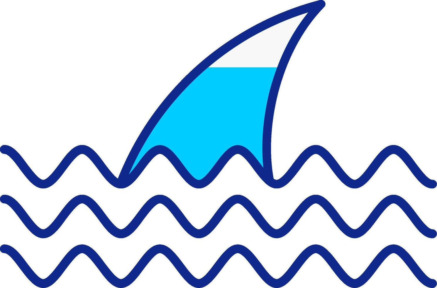 Fins Blue Filled Icon vector