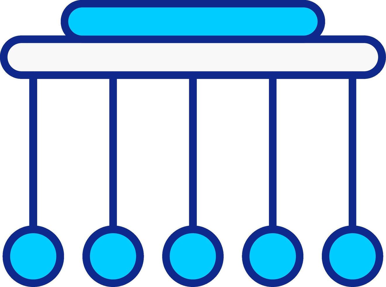 Pendulum Blue Filled Icon vector