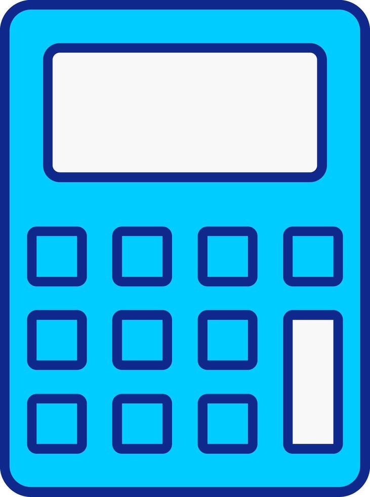 Calculator Blue Filled Icon vector