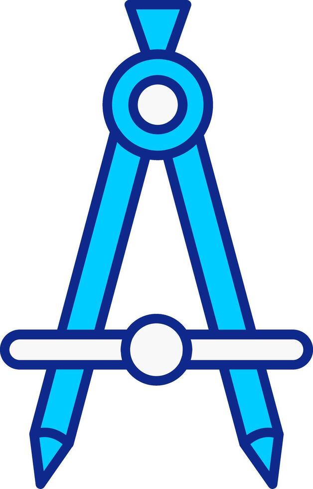 Compass Blue Filled Icon vector