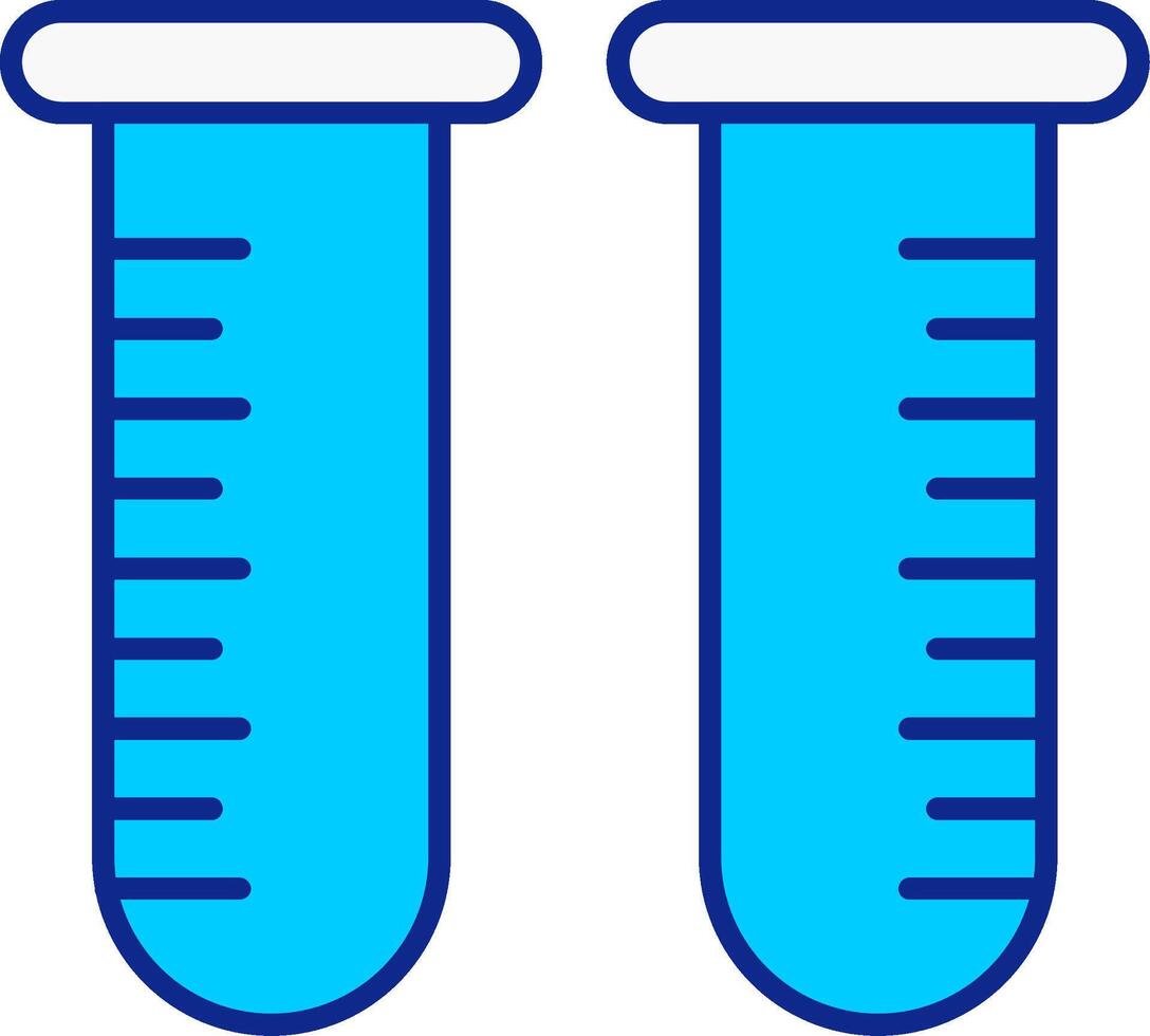 Test Tube Blue Filled Icon vector