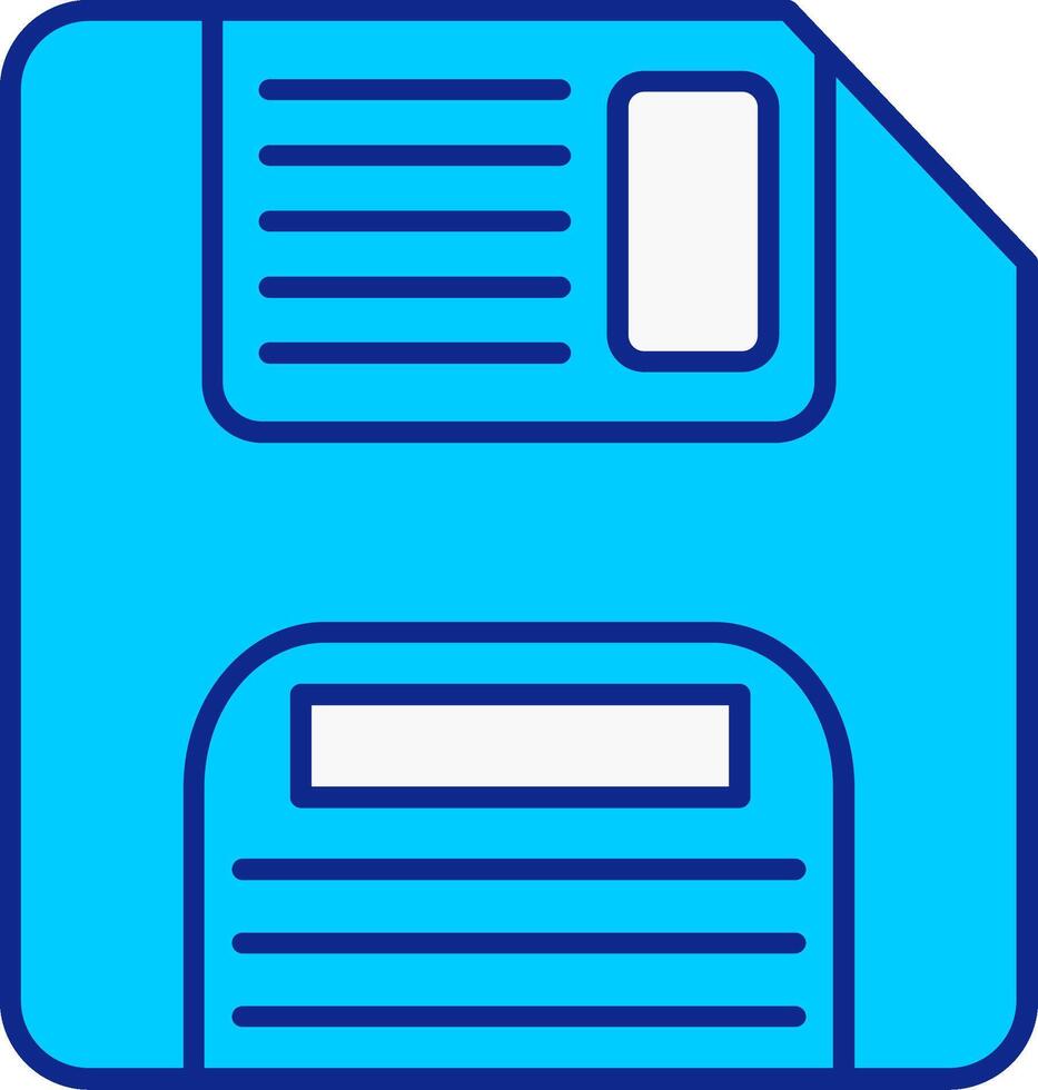 Floppy Disk Blue Filled Icon vector