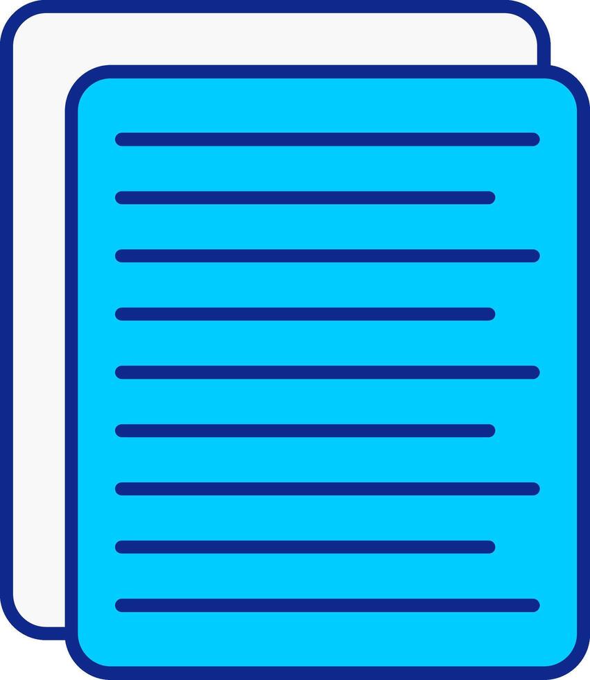 Paper Blue Filled Icon vector