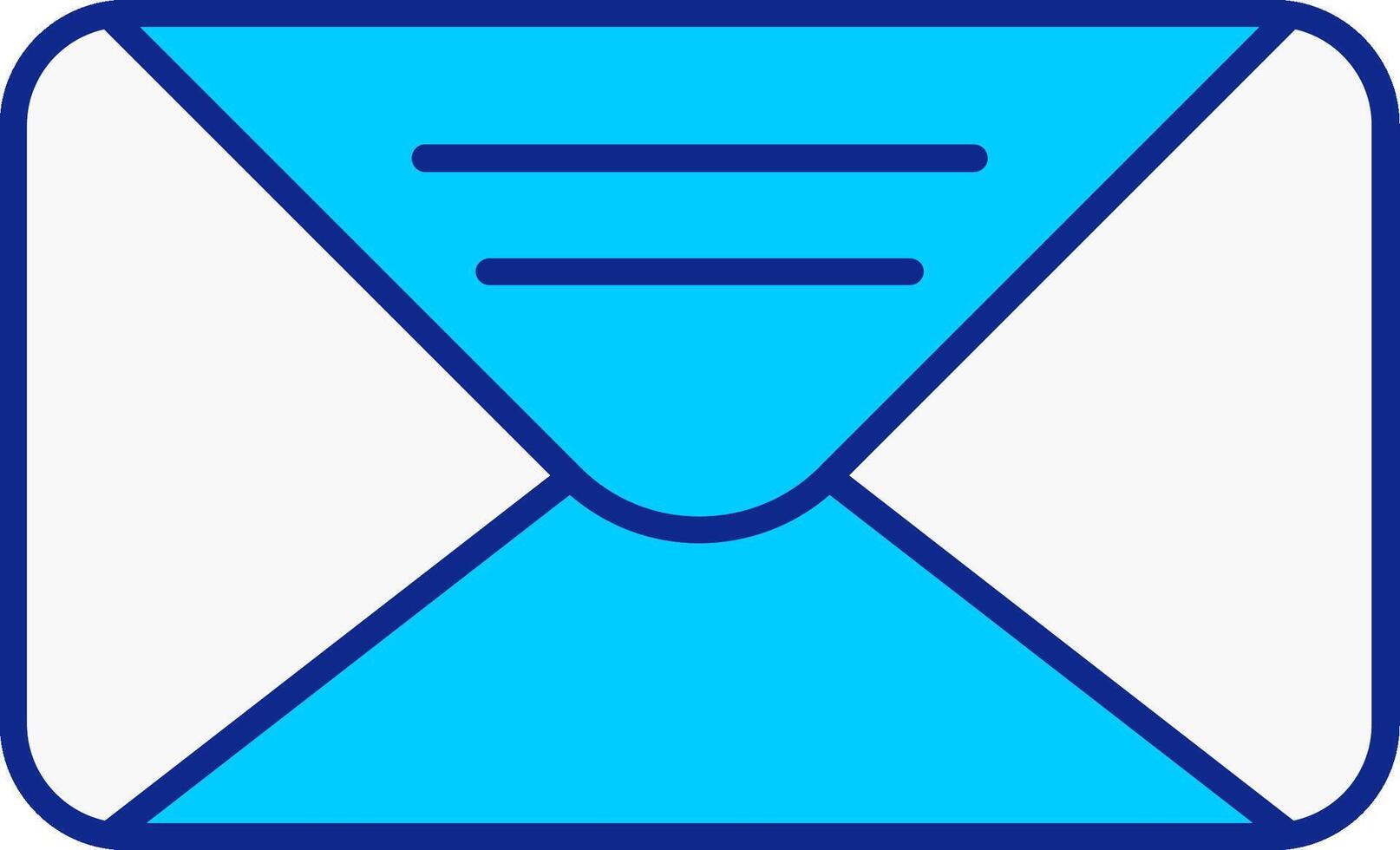 correo azul lleno icono vector