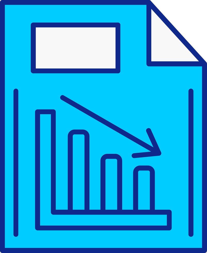 Document Blue Filled Icon vector