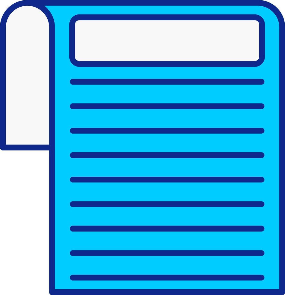 documento azul lleno icono vector