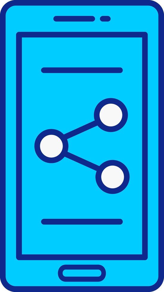 Share Blue Filled Icon vector