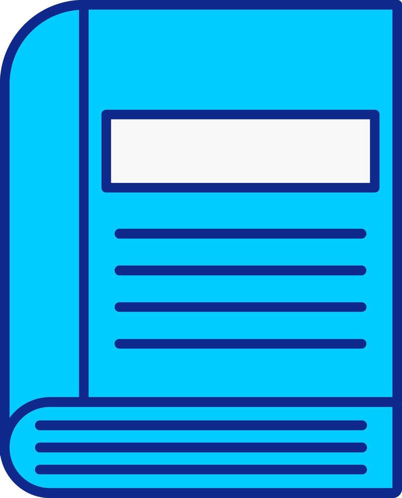 Book Blue Filled Icon vector
