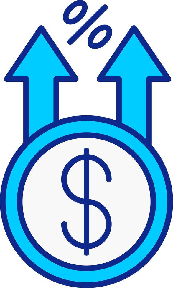 Profit Blue Filled Icon vector