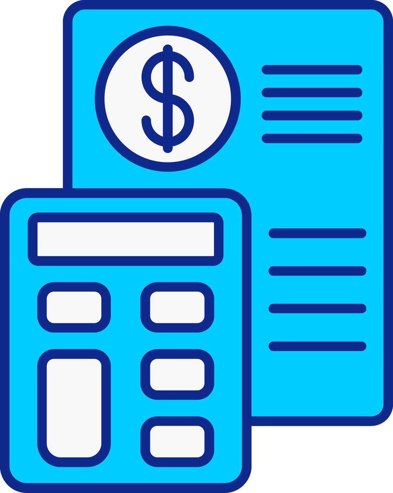 Budget Blue Filled Icon vector