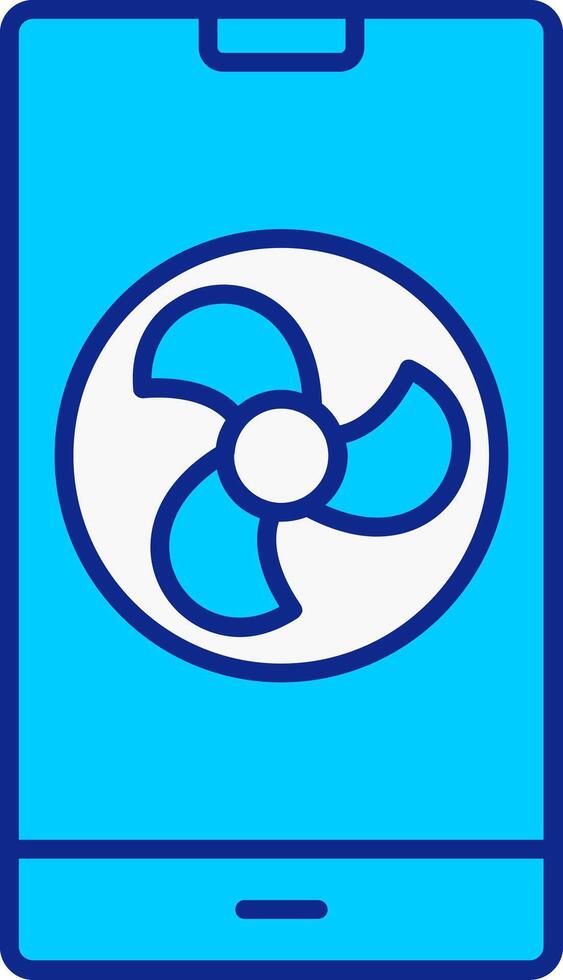 Fan Blue Filled Icon vector