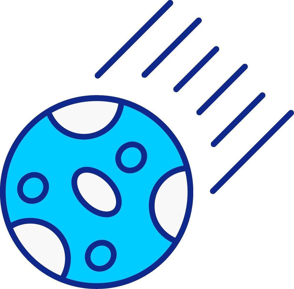 Asteroid Blue Filled Icon vector