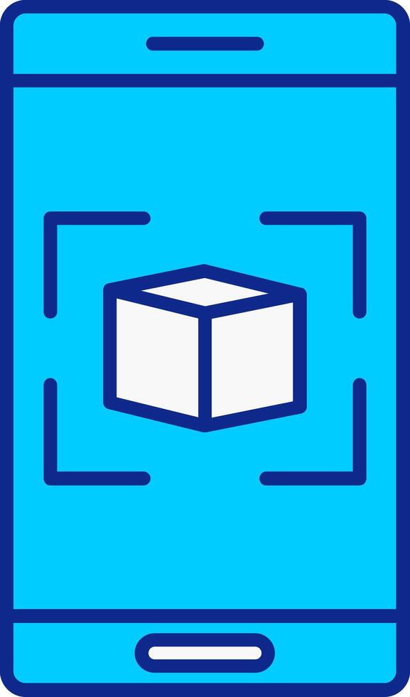 Augmented Reality Blue Filled Icon vector