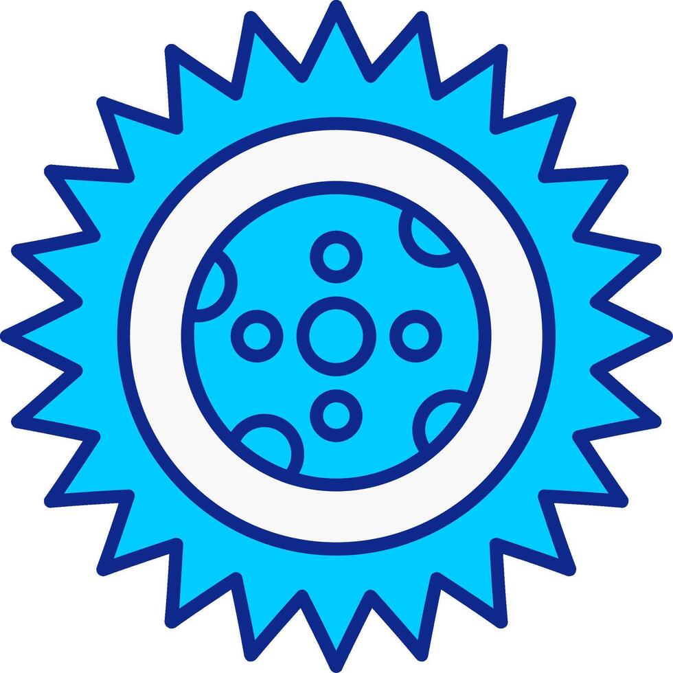 Moon Blue Filled Icon vector