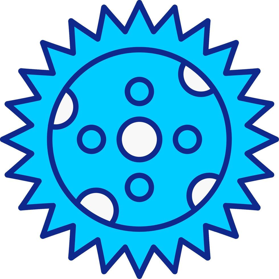 eclipse azul lleno icono vector