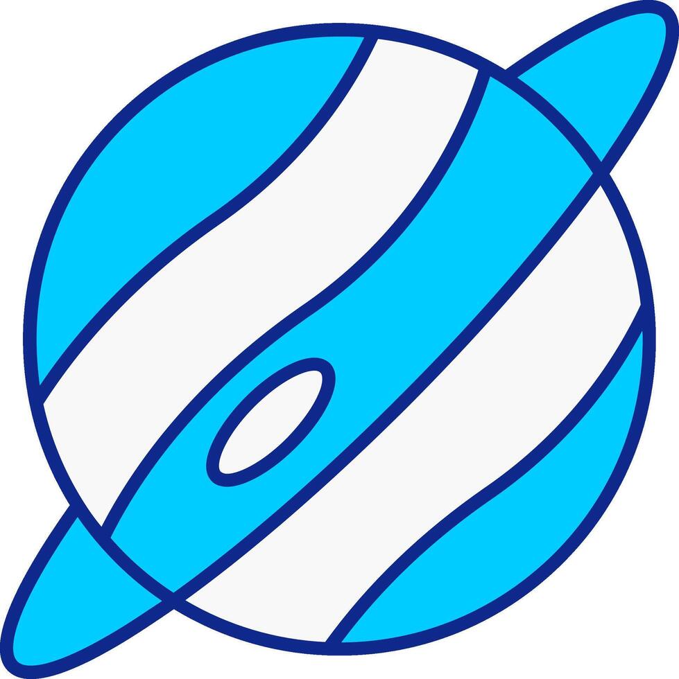 Planet Blue Filled Icon vector