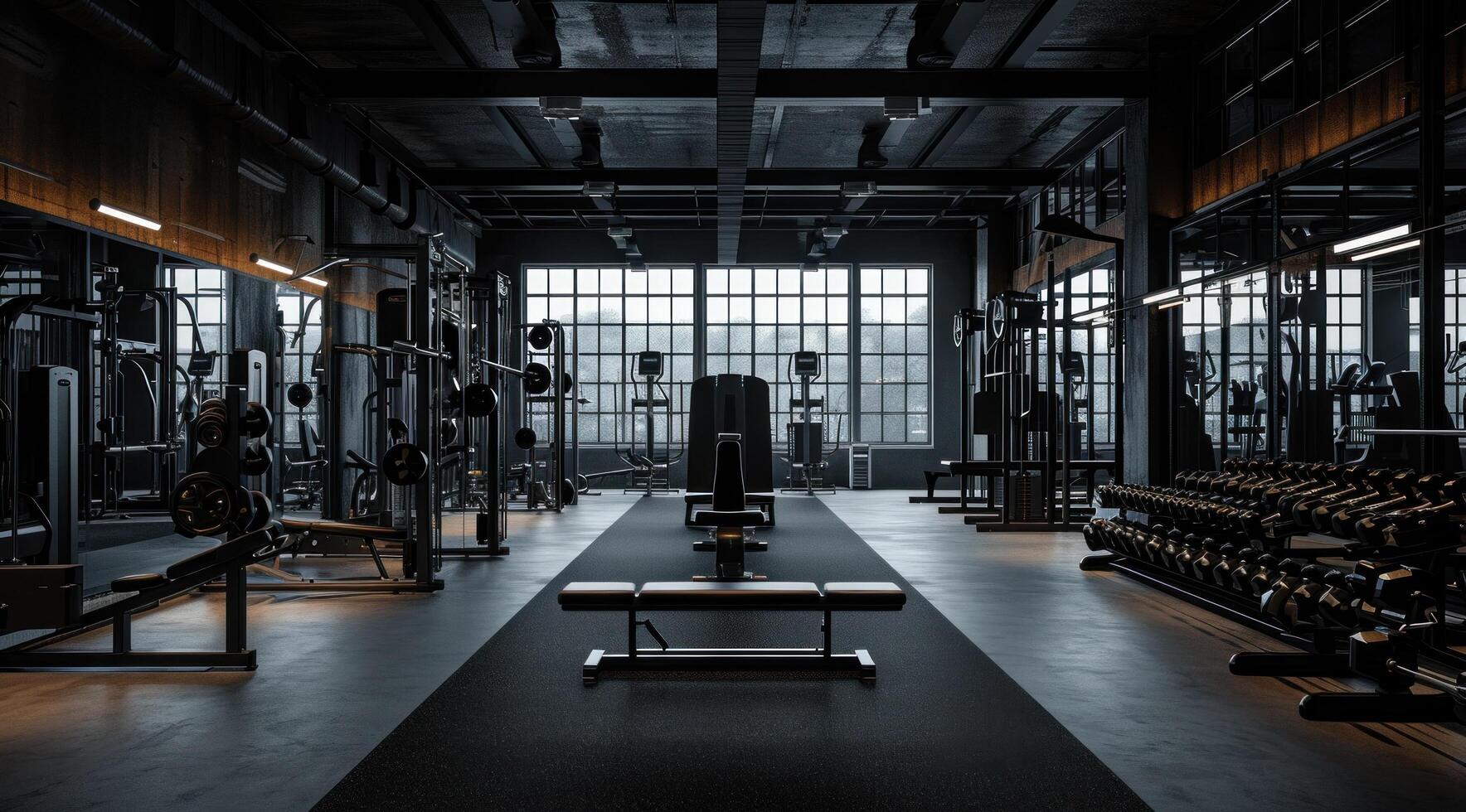 AI generated gym with many equipments 37235090 Stock Photo at Vecteezy