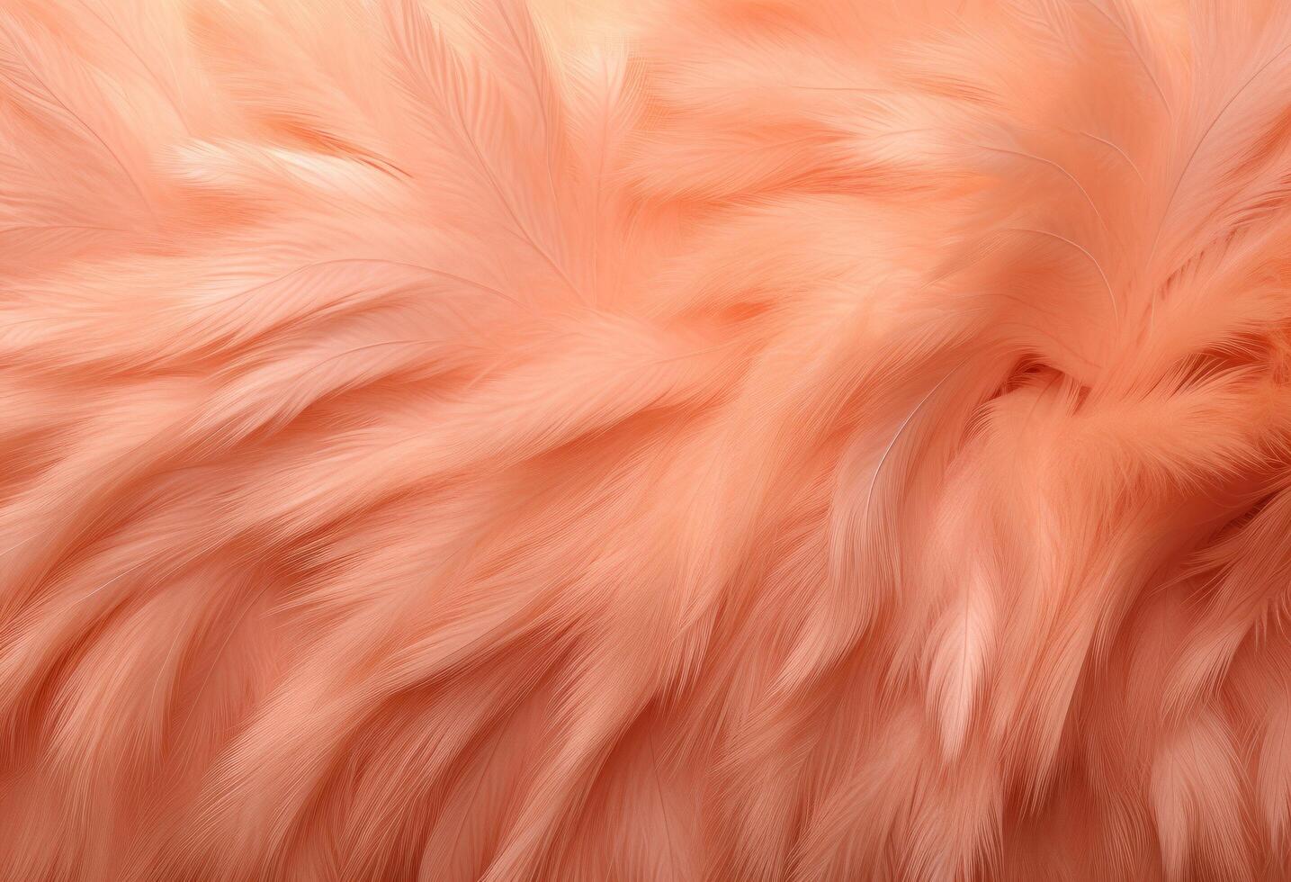 AI generated peach fur and fuzzy texture photo