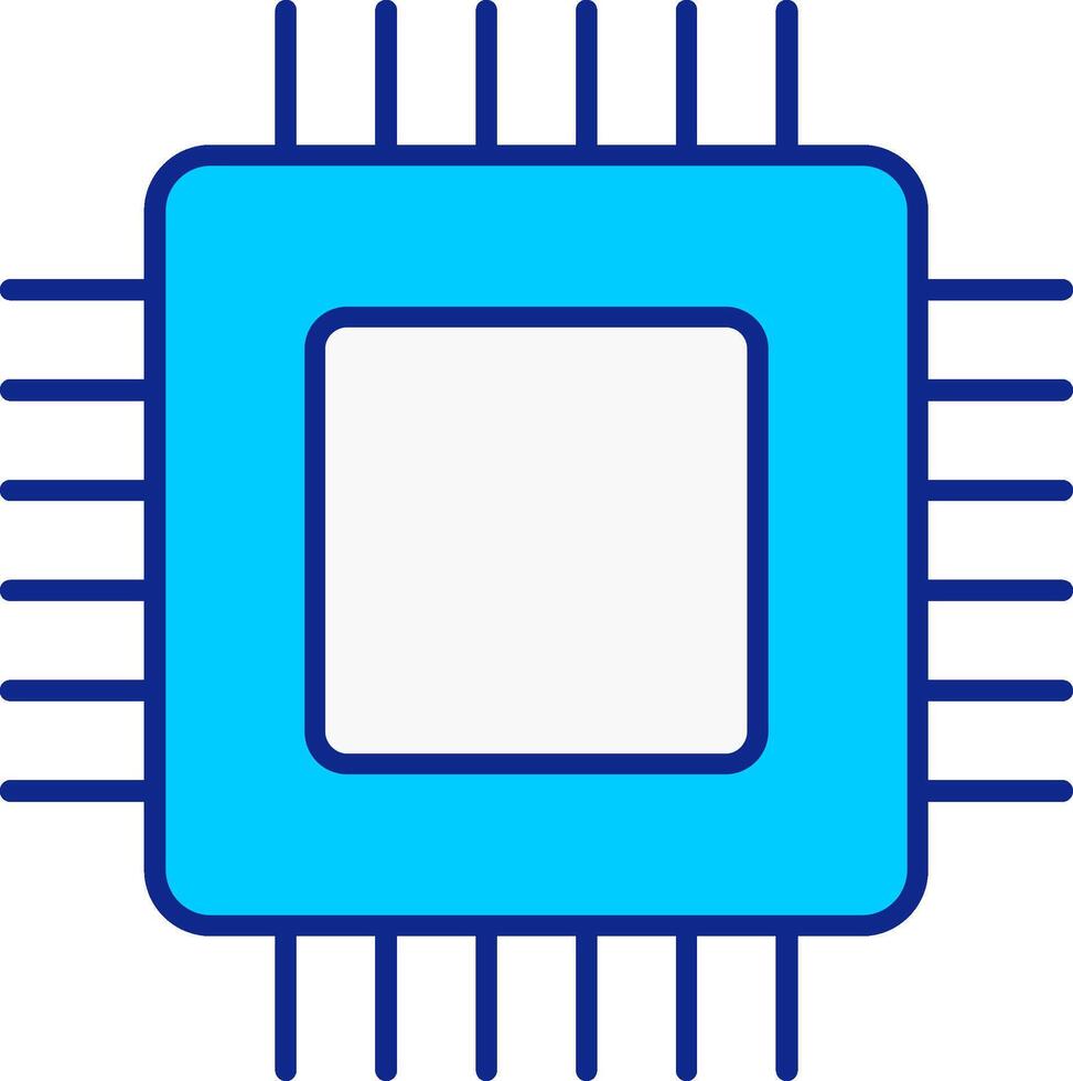 Circuit Board Blue Filled Icon vector