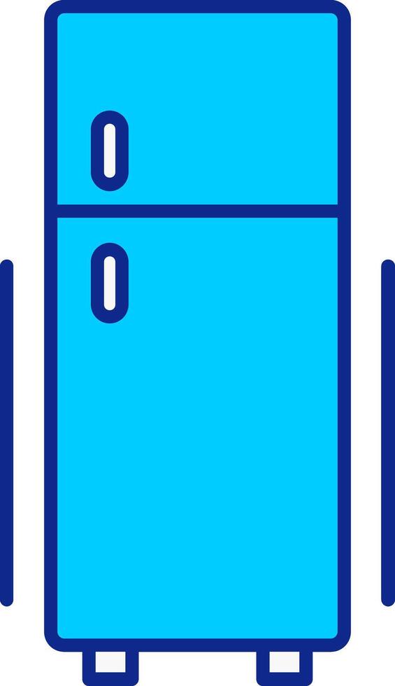 Fridge Blue Filled Icon vector