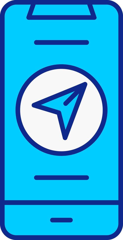 Navigator Blue Filled Icon vector