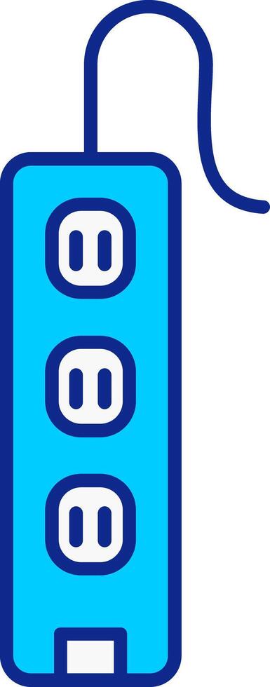 Power Strip Blue Filled Icon vector