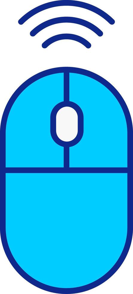 Wireless Mouse Blue Filled Icon vector