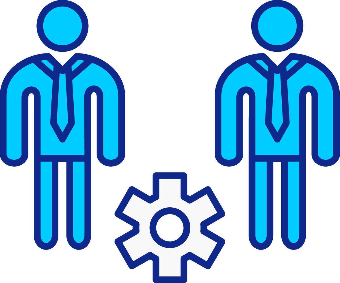 Business People Blue Filled Icon vector
