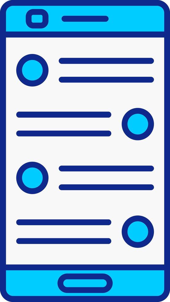Chat Blue Filled Icon vector