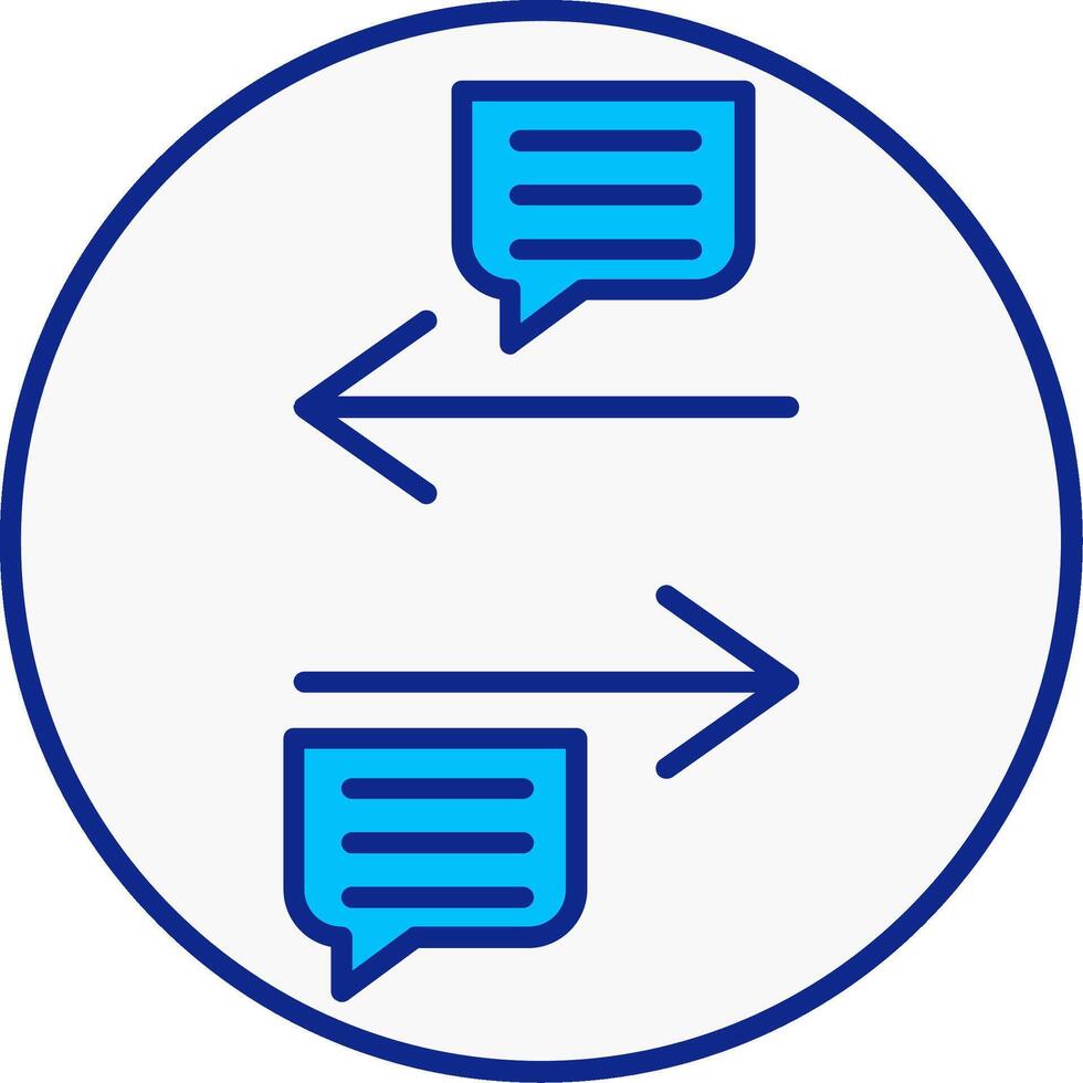 Transfer Blue Filled Icon vector