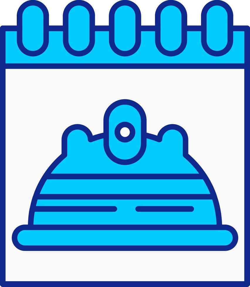 Labour Day Blue Filled Icon vector