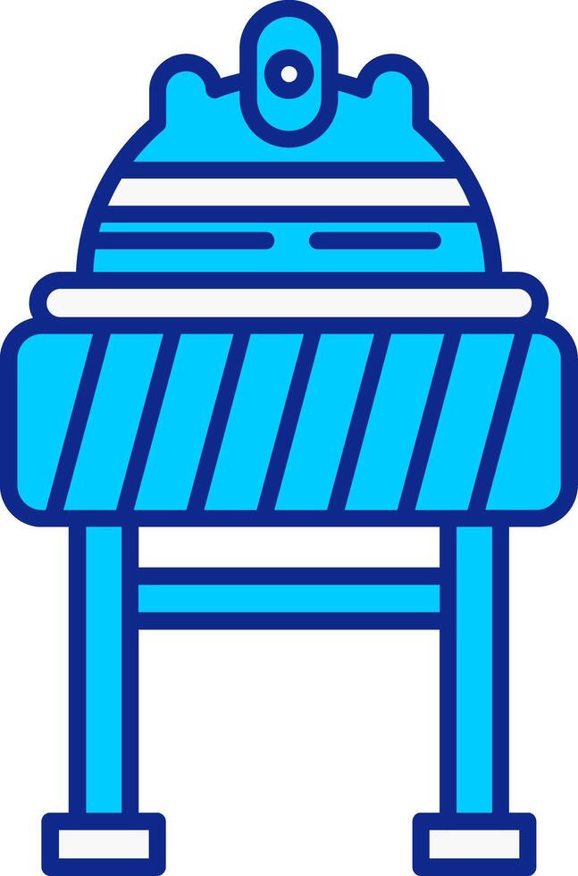 Roadblock Blue Filled Icon vector