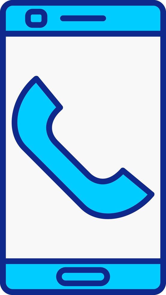 Phone Blue Filled Icon vector