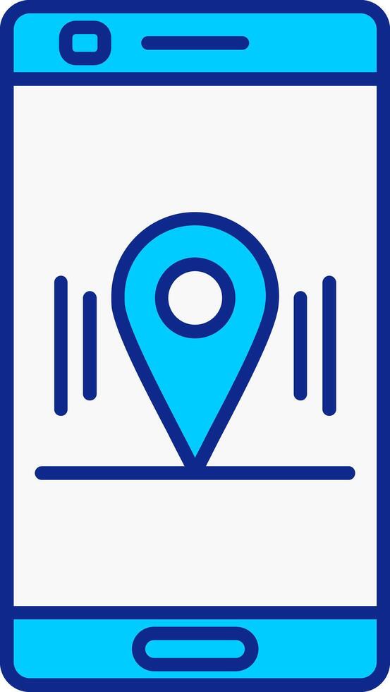 Location Blue Filled Icon vector