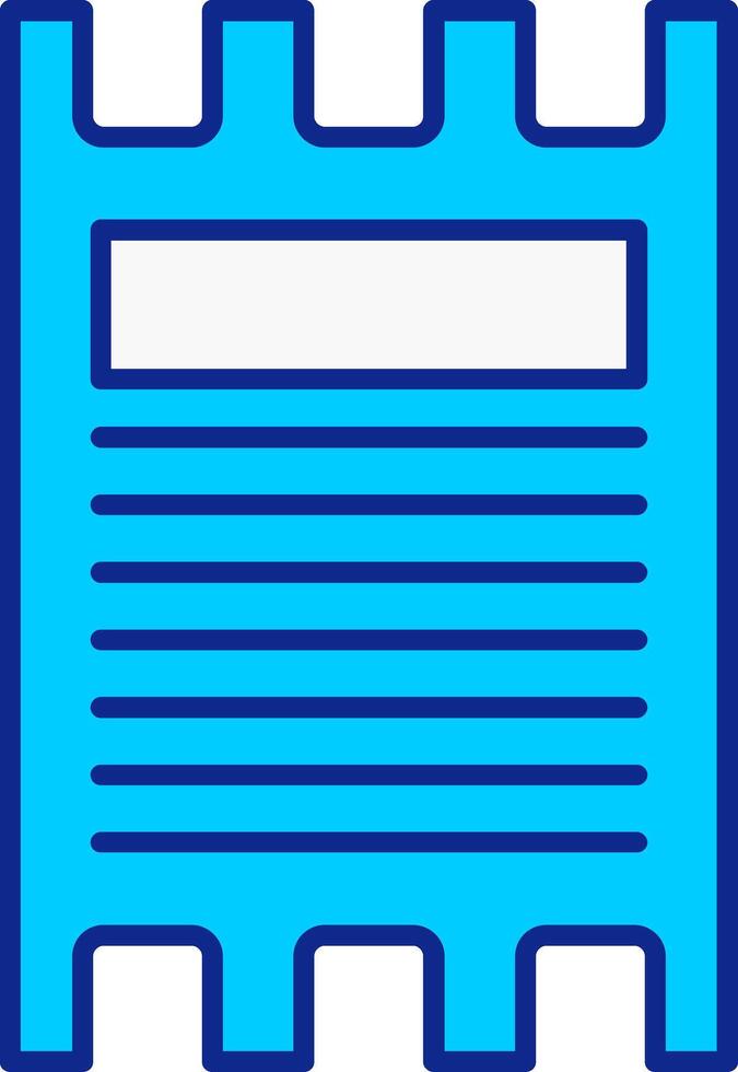 Ticket Blue Filled Icon vector