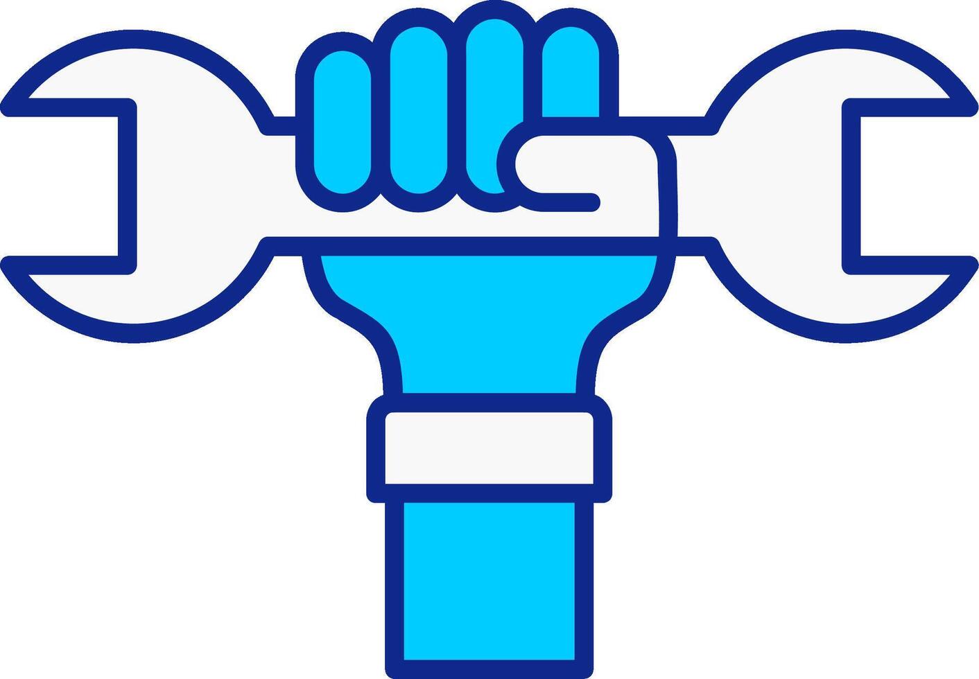 Labour Day Blue Filled Icon vector