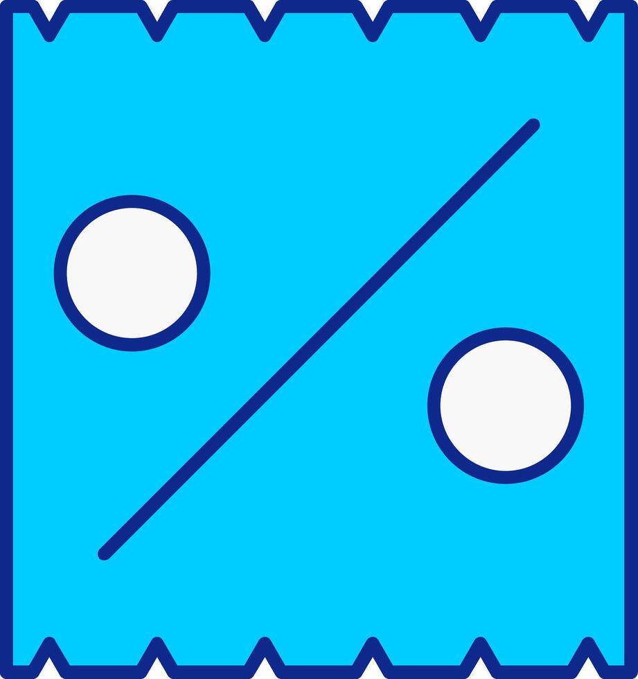 factura azul lleno icono vector