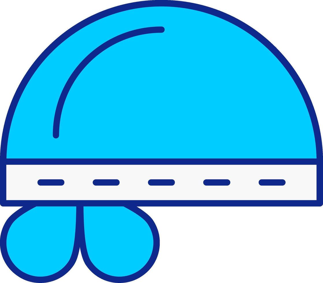 Forehead Bandana Blue Filled Icon vector