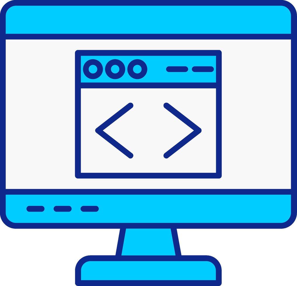 Web Blue Filled Icon vector