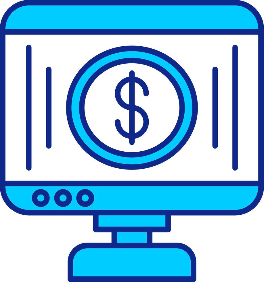 Budget Blue Filled Icon vector