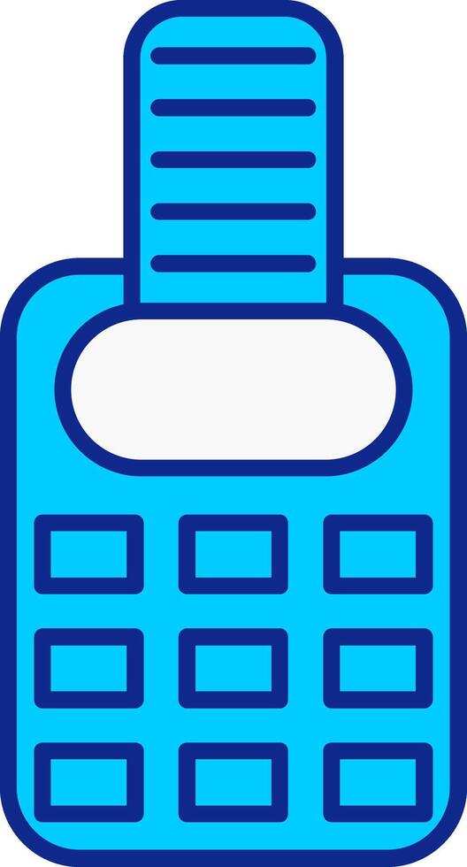 Point Of Service Blue Filled Icon vector