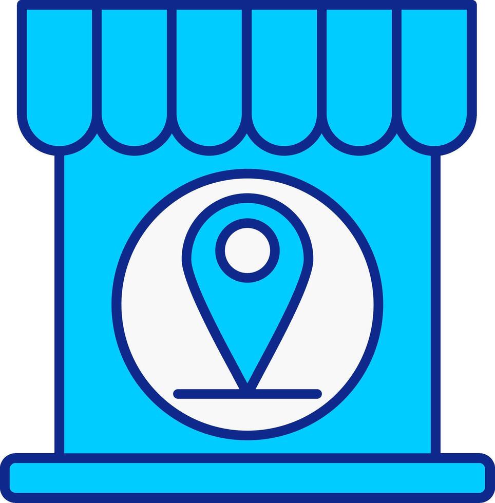 direccion azul lleno icono vector