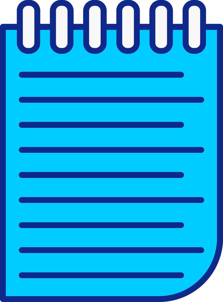 Note Blue Filled Icon vector