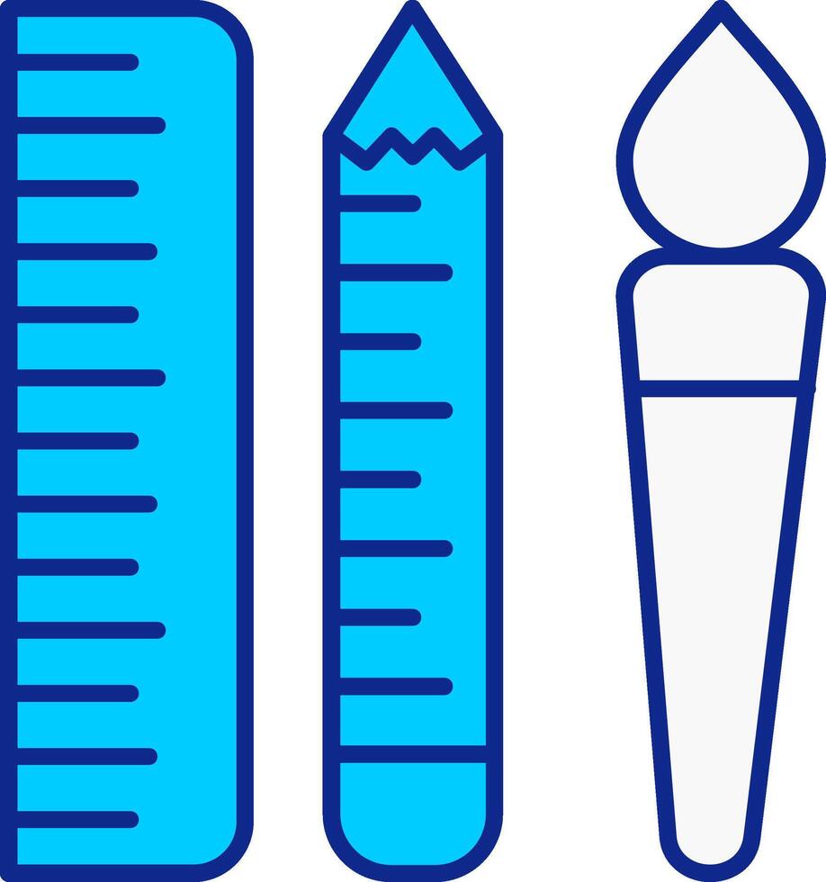 Edit Tools Blue Filled Icon vector