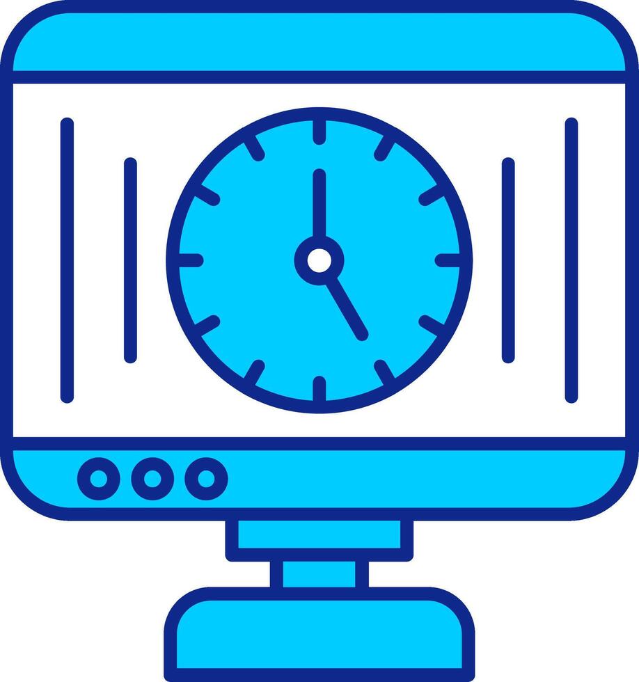 hora administración azul lleno icono vector