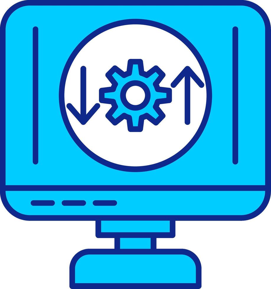 Process Blue Filled Icon vector